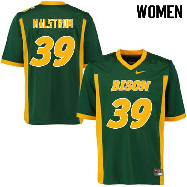 Women #39 Garrett Malstrom North Dakota State Bison College Football Jerseys Sale-Green